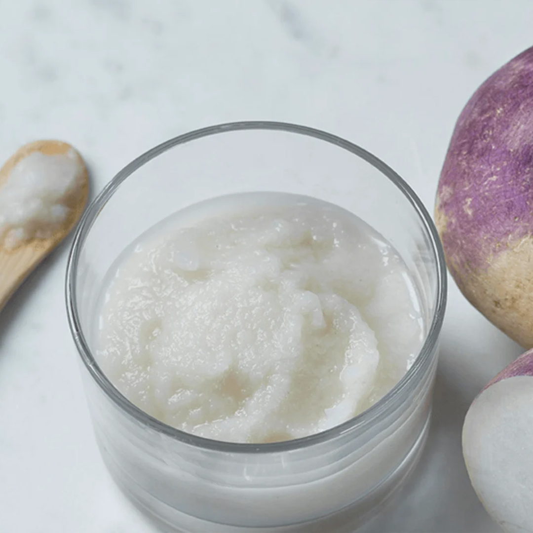 A small cup of pureed parsnips