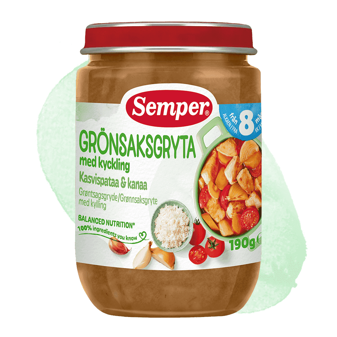 Grønnsaksgryte med kylling og hvitløk