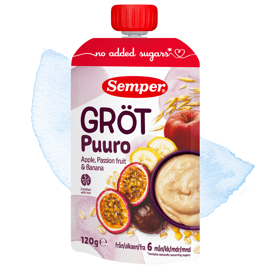 Spiseklar grøt med pasjonsfrukt